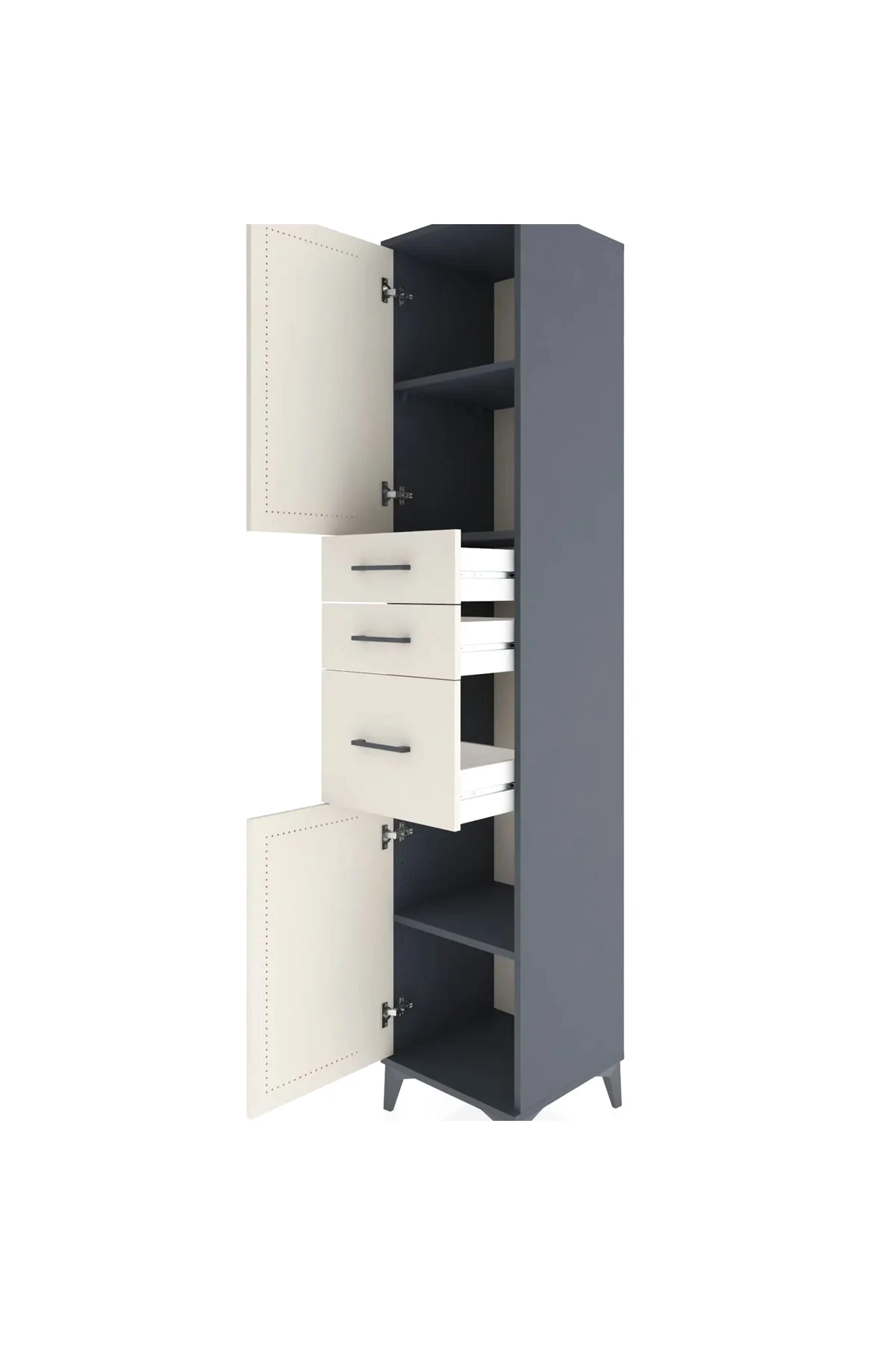 Hyperion Dolap 3 Raflı 3 Çekmeceli 2 Kapaklı 44x44x221 - S61M230V4B