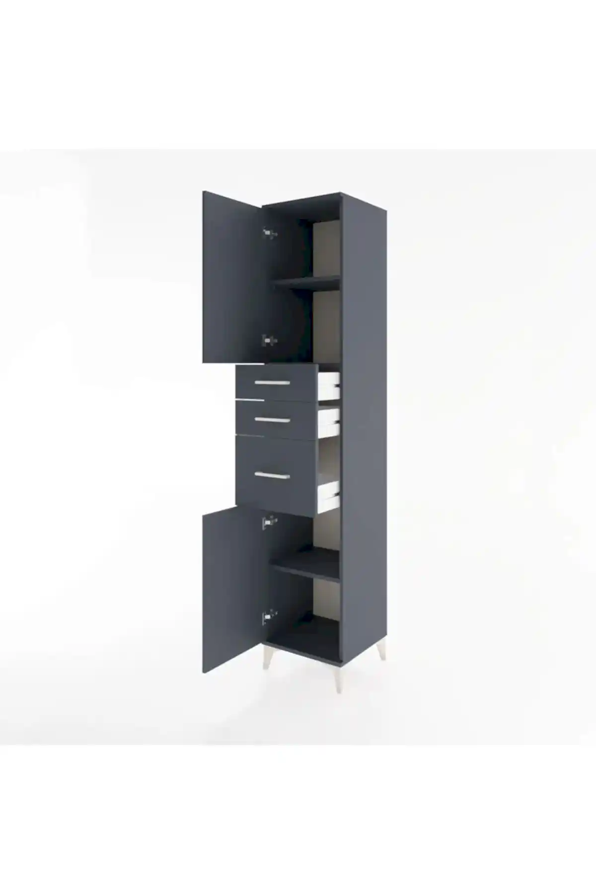 Hyperion Dolap 3 Raflı 3 Çekmeceli 2 Kapaklı 44x44x221 - S61M230V5B