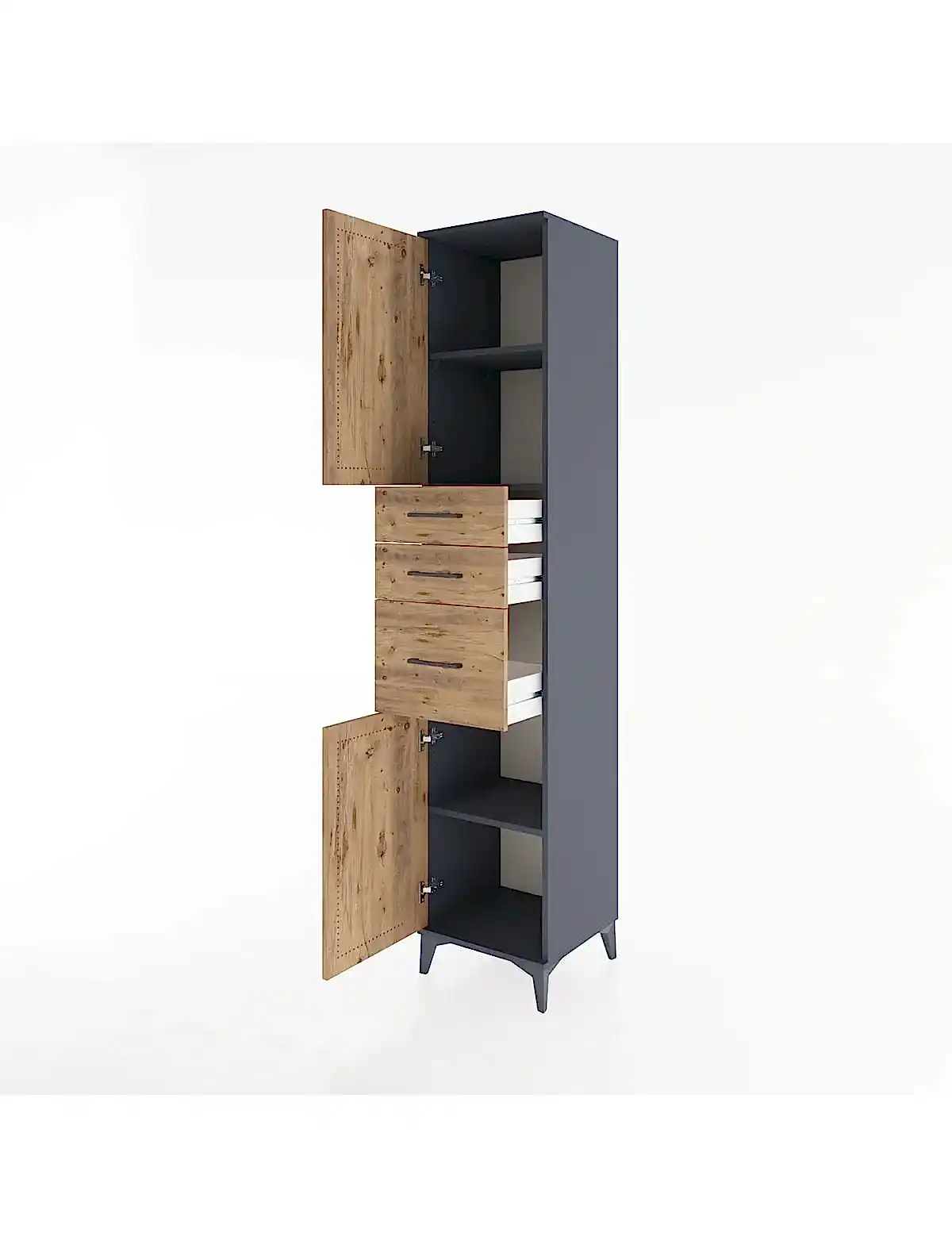 Hyperion Dolap 3 Raflı 3 Çekmeceli 2 Kapaklı 44x44x221 - S61M230V6B