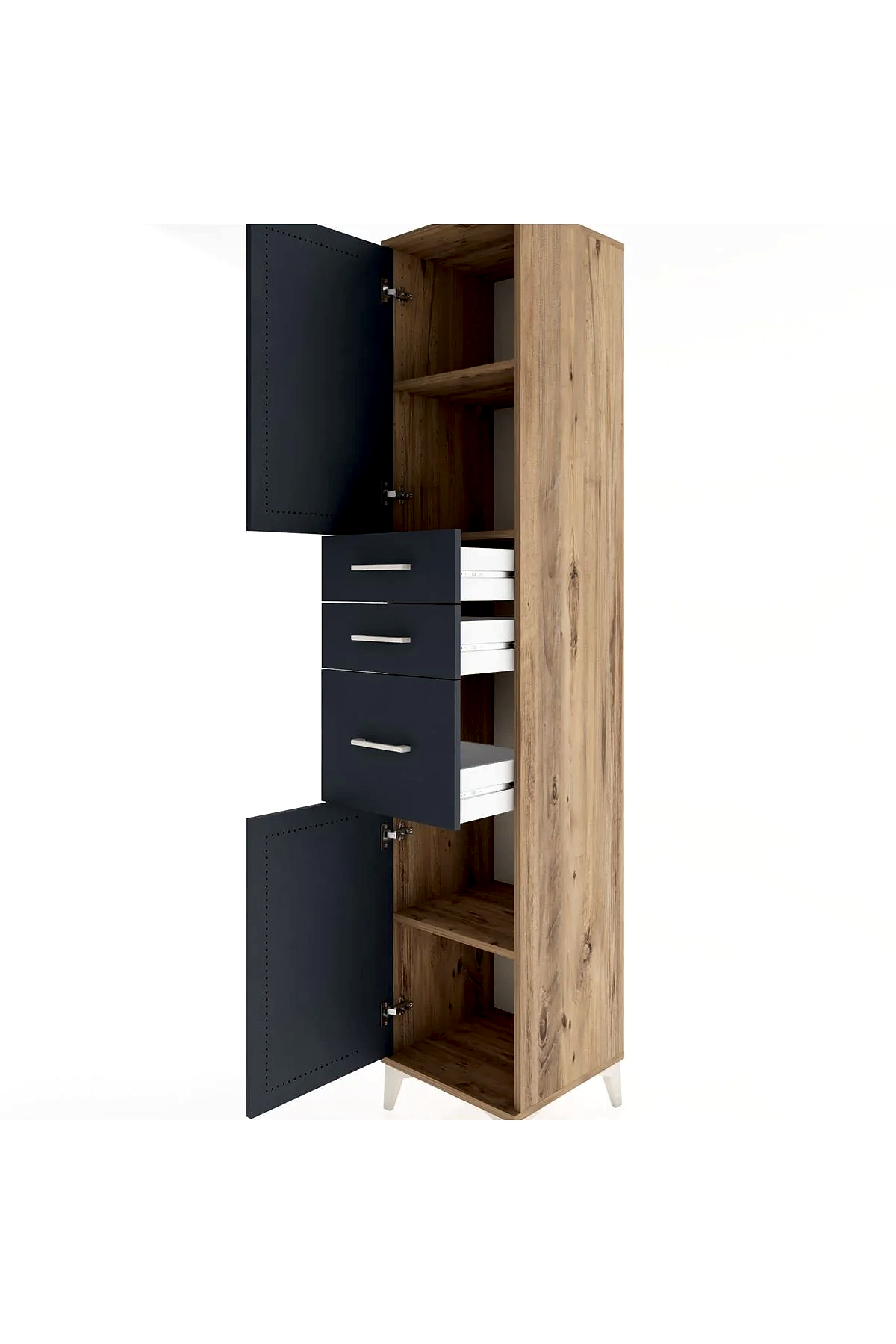 Hyperion Dolap 3 Raflı 3 Çekmeceli 2 Kapaklı 44x44x221 - S61M230V8B