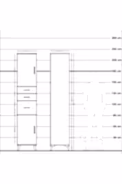 Hyperion Dolap 3 Raflı 3 Çekmeceli 2 Kapaklı 44x44x221 - S61M230V8B