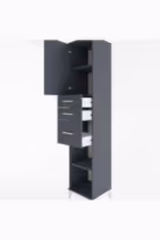 Hyperion Dolap 3 Raflı 3 Çekmeceli Tek Kapaklı 44x44x221 - S61M231V5B