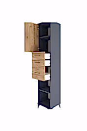 Hyperion Dolap 3 Raflı 3 Çekmeceli Tek Kapaklı 44x44x221 - S61M231V6B