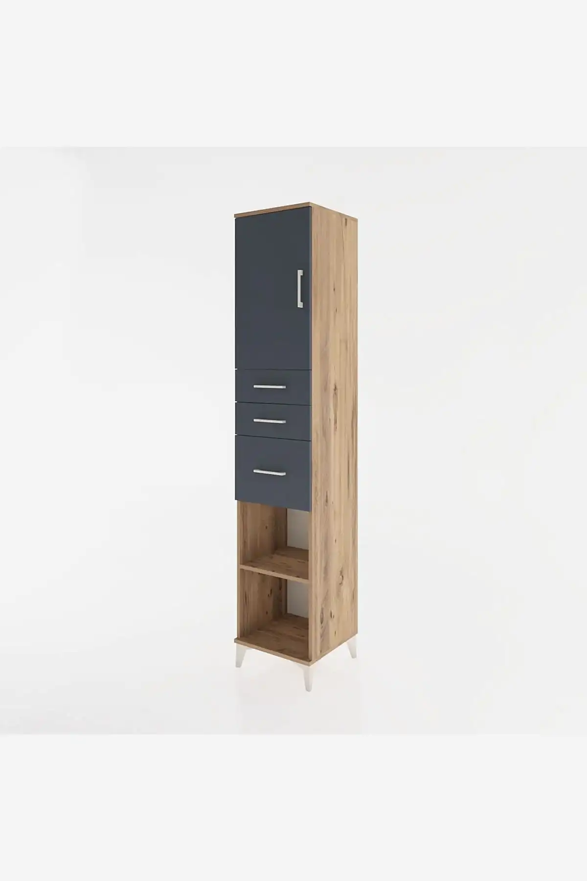 Hyperion Dolap 3 Raflı 3 Çekmeceli Tek Kapaklı 44x44x221 - S61M231V8B