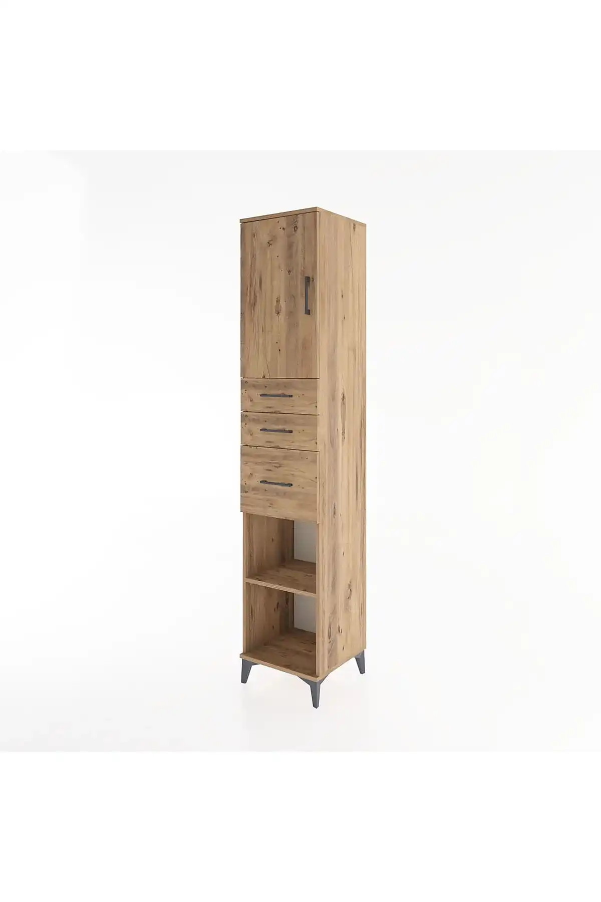 Hyperion Dolap 3 Raflı 3 Çekmeceli Tek Kapaklı 44x44x221 - S61M231V9B