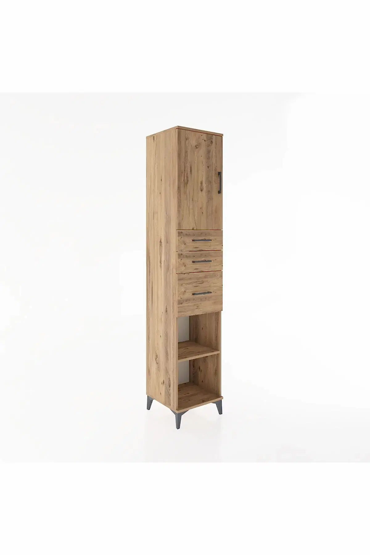 Hyperion Dolap 3 Raflı 3 Çekmeceli Tek Kapaklı 44x44x221 - S61M231V9B