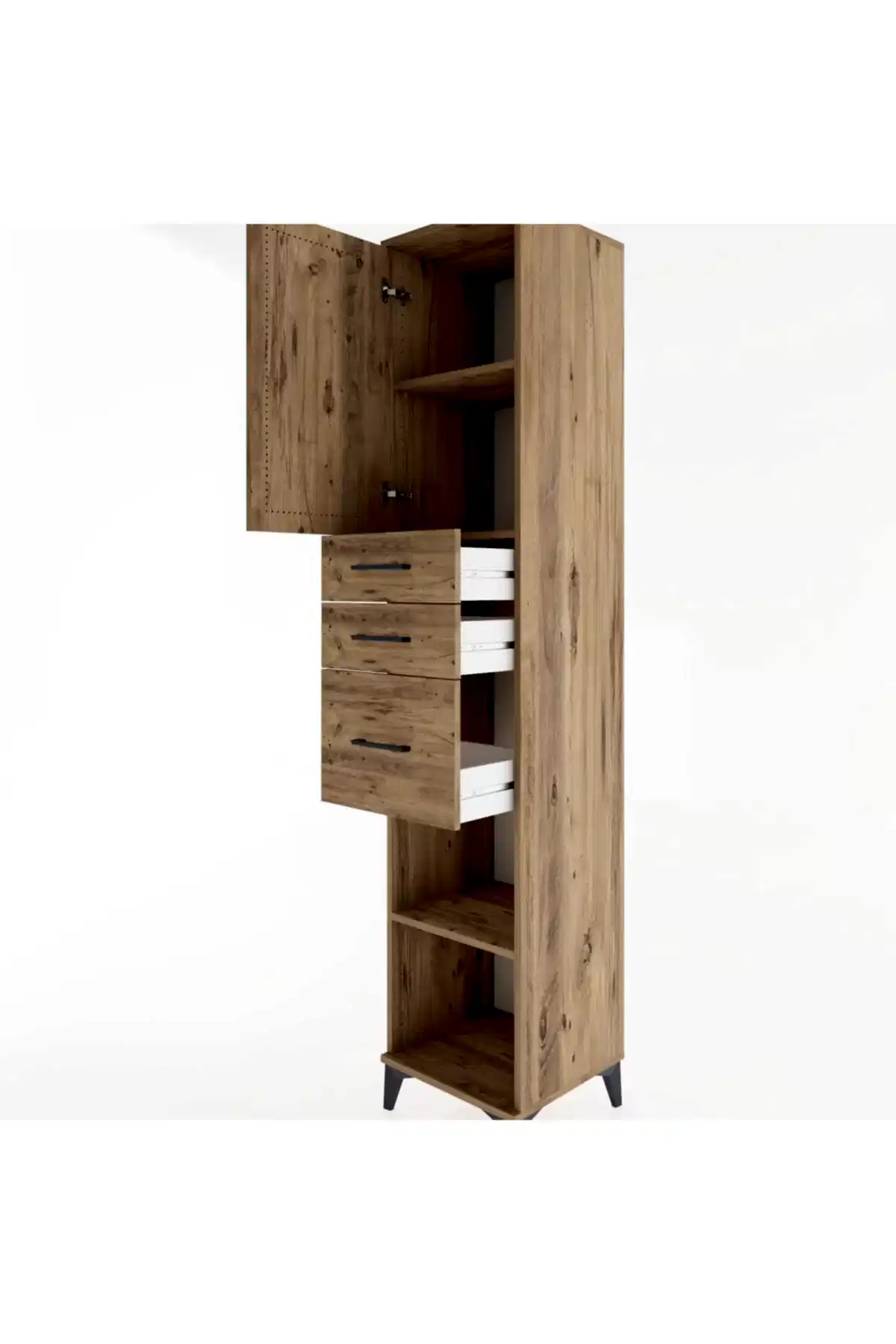 Hyperion Dolap 3 Raflı 3 Çekmeceli Tek Kapaklı 44x44x221 - S61M231V9B