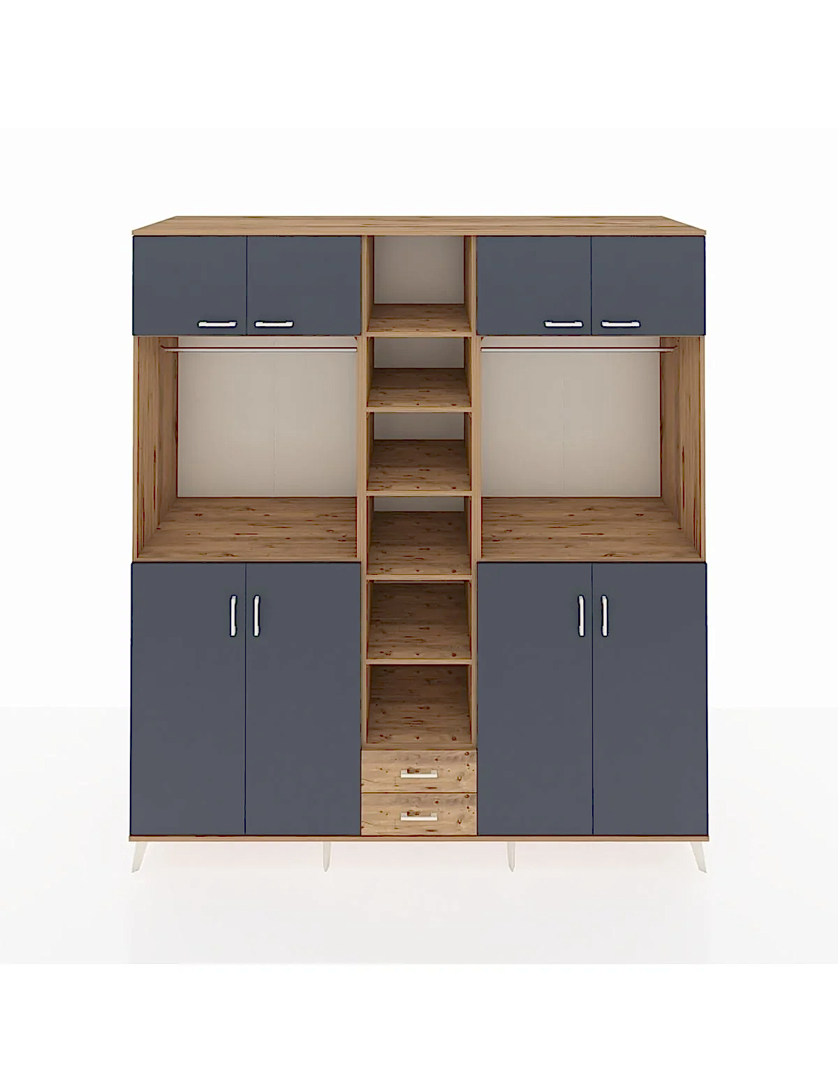 Kronos Dolap 14 Raflı 2 Çekmeceli 2 Askılı 220x59x243 - S784M013V27C