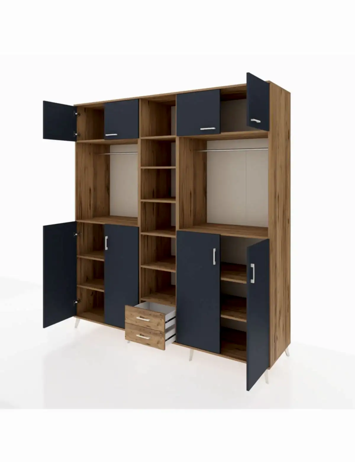 Kronos Dolap 14 Raflı 2 Çekmeceli 2 Askılı 220x59x243 - S784M013V27C