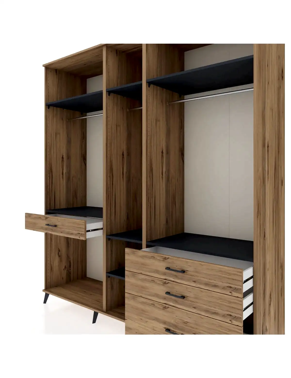 Kronos Dolap 7 Raflı 4 Çekmeceli 3 Askılı 220x59x243 - S784M031V27C