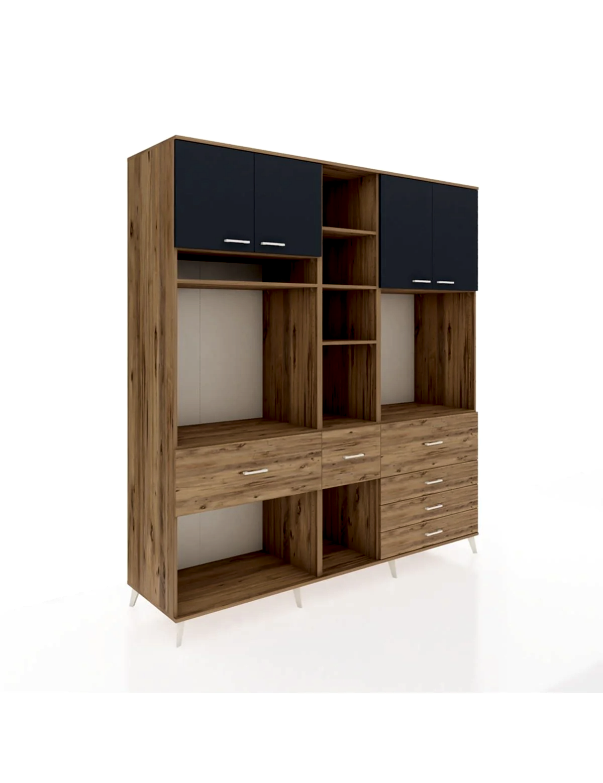 Kronos Dolap 11 Raflı 6 Çekmeceli 4 Kapaklı 220x59x243 - S784M036V27C