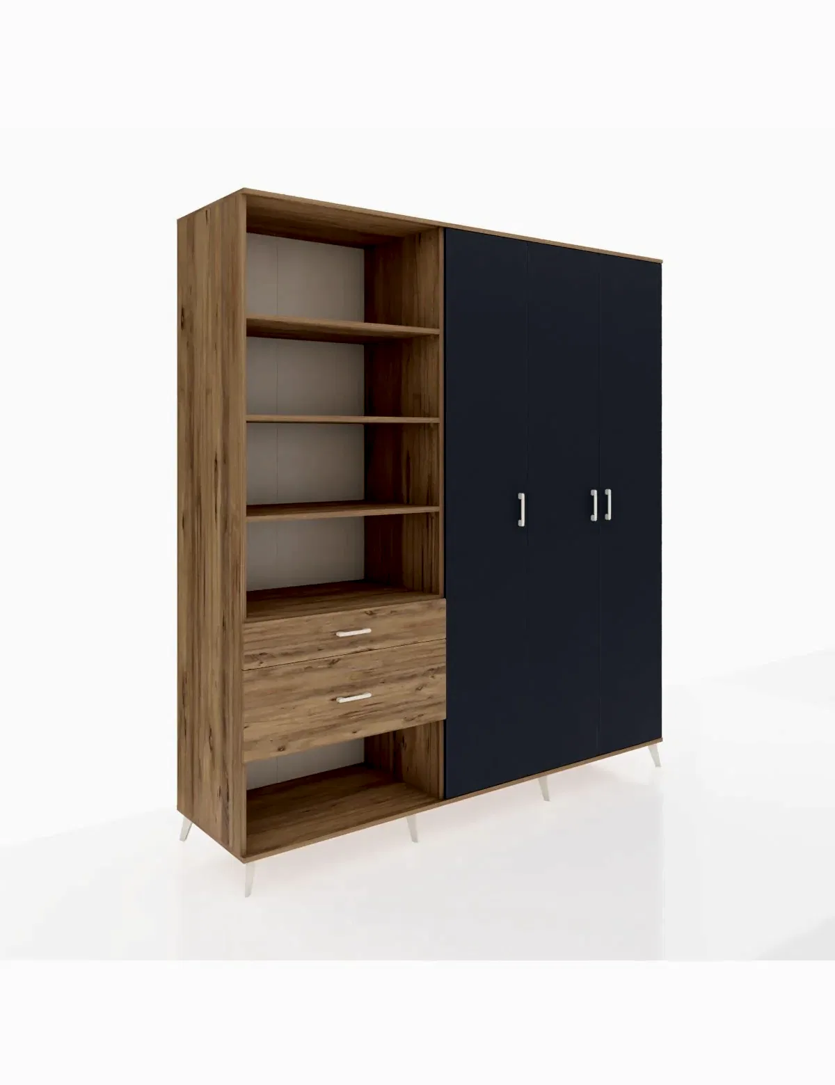 Kronos Dolap 16 Raflı 2 Çekmeceli 3 Kapaklı 220x59x243 - S784M041V27C