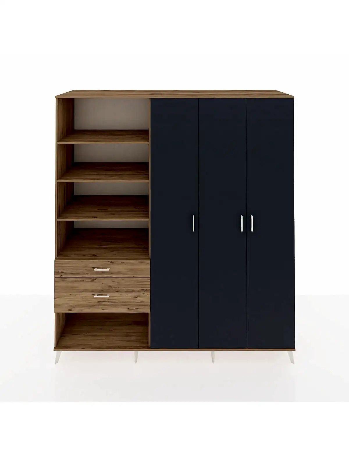 Kronos Dolap 16 Raflı 2 Çekmeceli 3 Kapaklı 220x59x243 - S784M041V27C