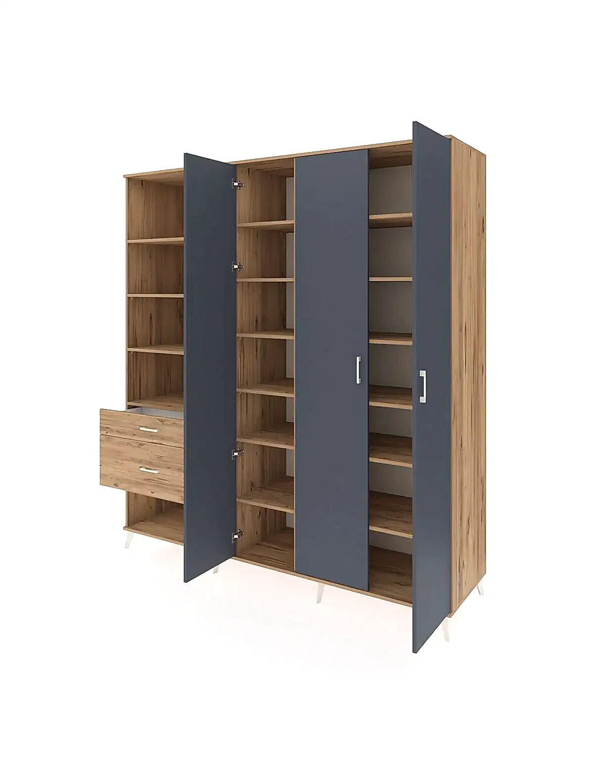 Kronos Dolap 16 Raflı 2 Çekmeceli 3 Kapaklı 220x59x243 - S784M041V27C