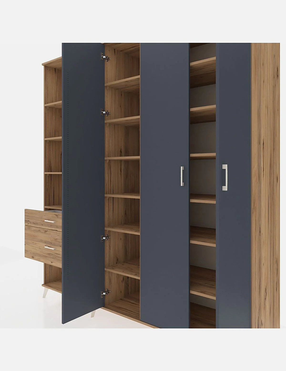 Kronos Dolap 16 Raflı 2 Çekmeceli 3 Kapaklı 220x59x243 - S784M041V27C