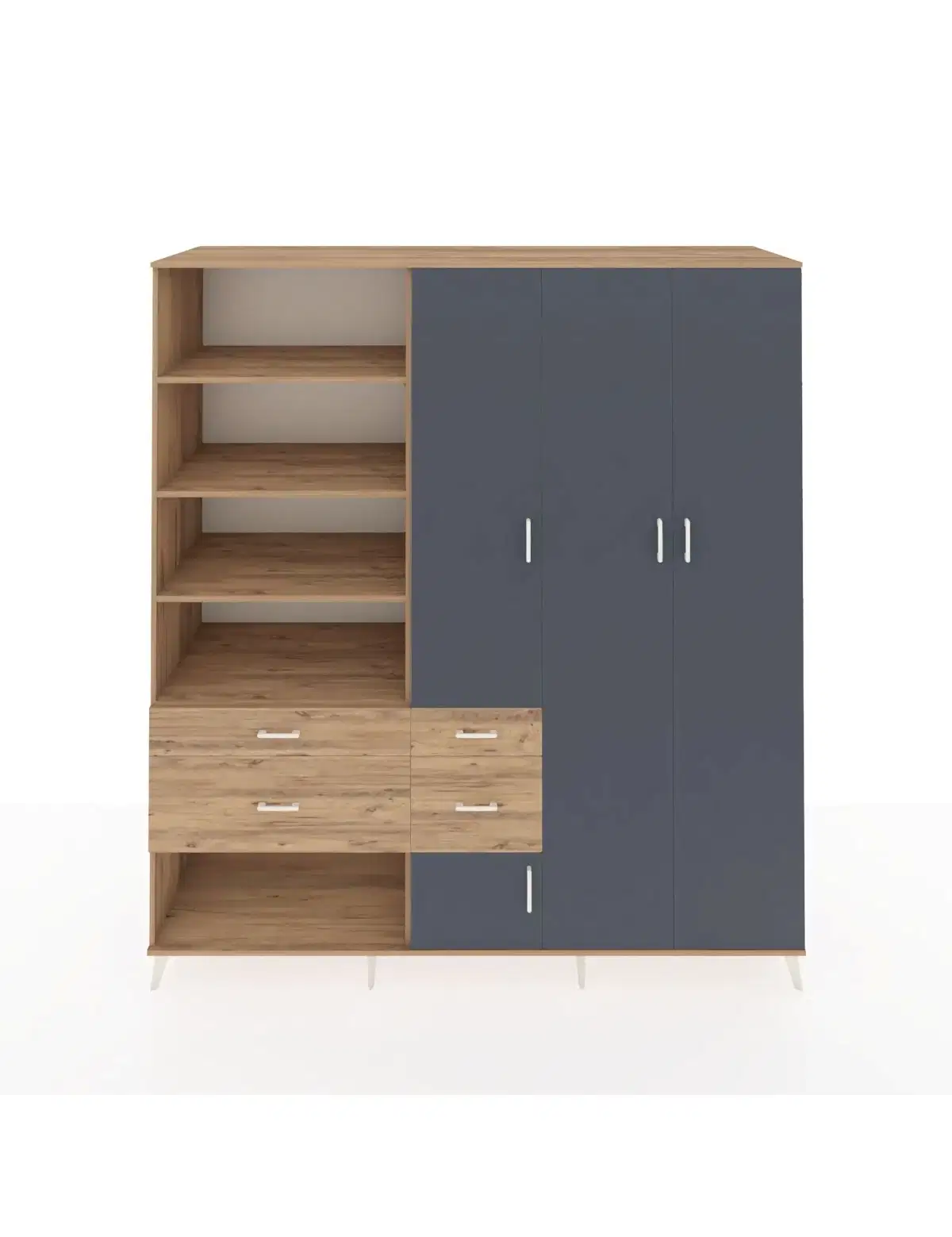 Kronos Dolap 14 Raflı 4 Çekmeceli 4 Kapaklı 220x59x243 - S784M042V27C