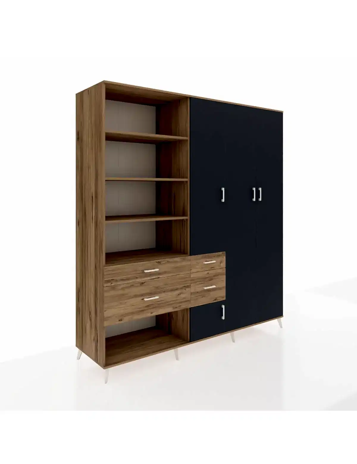 Kronos Dolap 14 Raflı 4 Çekmeceli 4 Kapaklı 220x59x243 - S784M042V27C