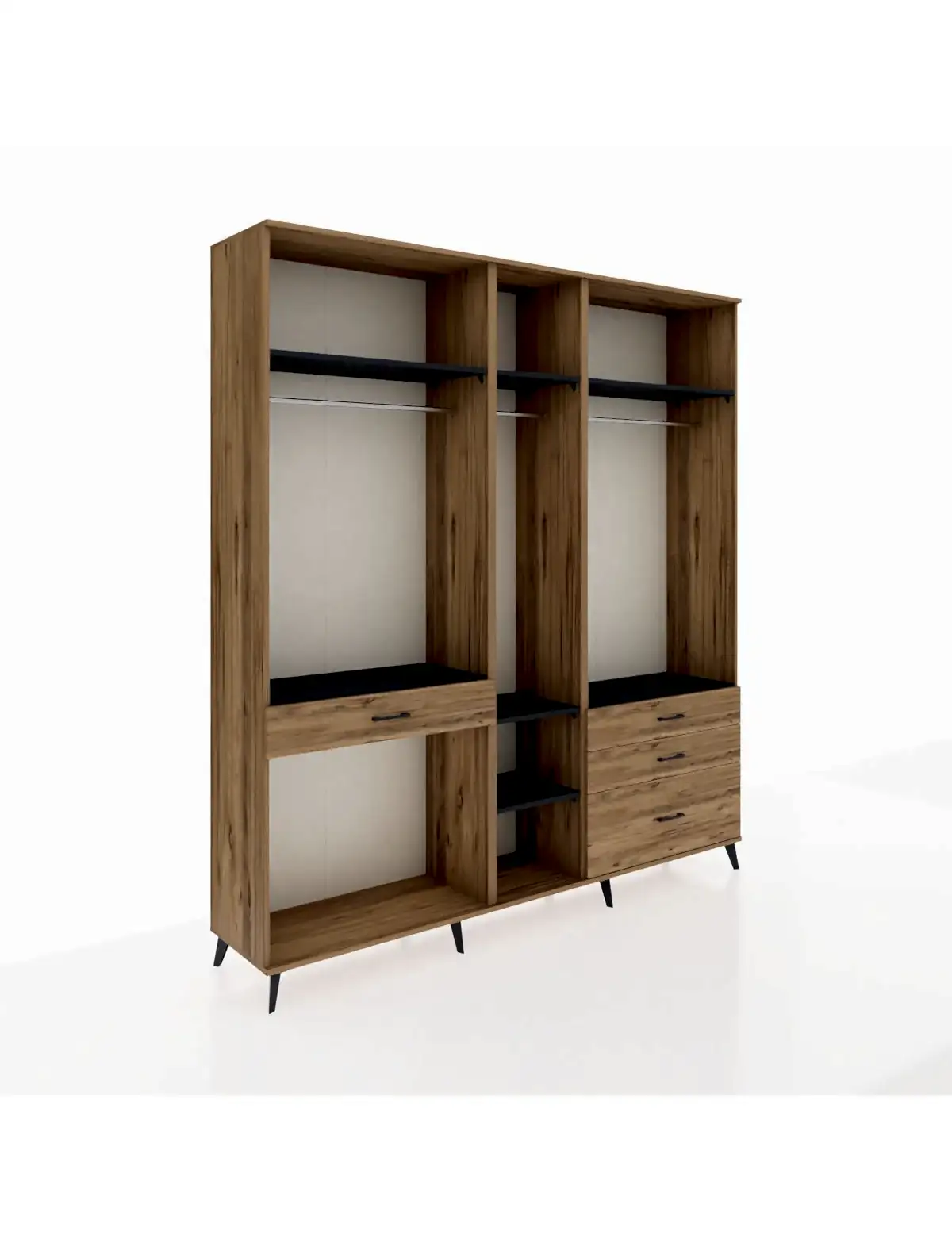 Hyperion Dolap 7 Raflı 4 Çekmeceli 3 Askılı 220x44x243 - S553M031V27B