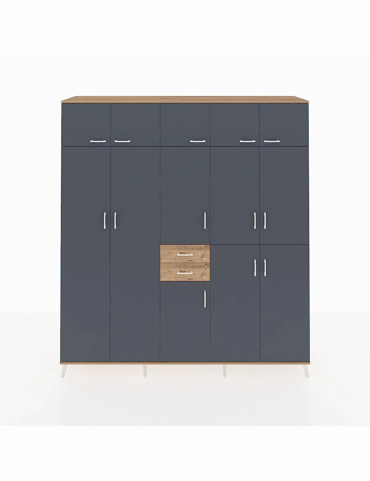 Hyperion Dolap 10 Raflı 2 Çekmeceli 3 Askılı 220x44x243 - S553M027V27B