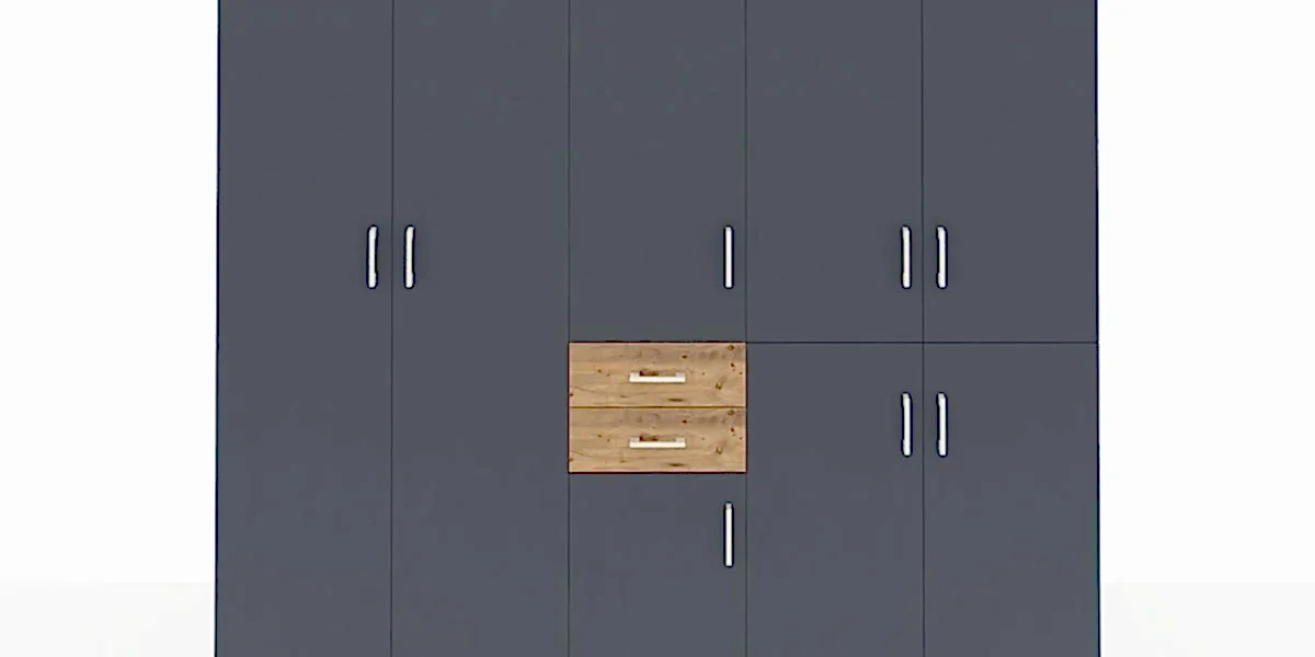 Hyperion Dolap 10 Raflı 2 Çekmeceli 3 Askılı 220x44x243 - S553M027V27B