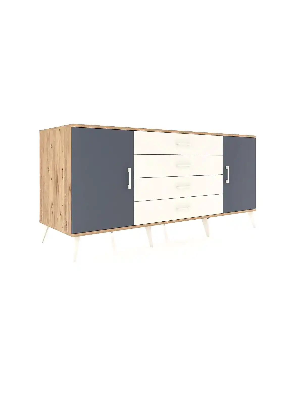 Kronos Konsol 2 Raflı 4 Çekmeceli 2 Kapaklı 176x59x83 - S610M001V25C