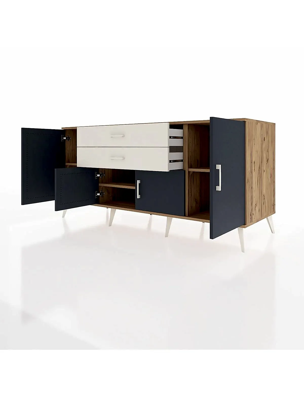 Kronos Konsol 3 Raflı 2 Çekmeceli 4 Kapaklı 176x59x83 - S610M002V25C