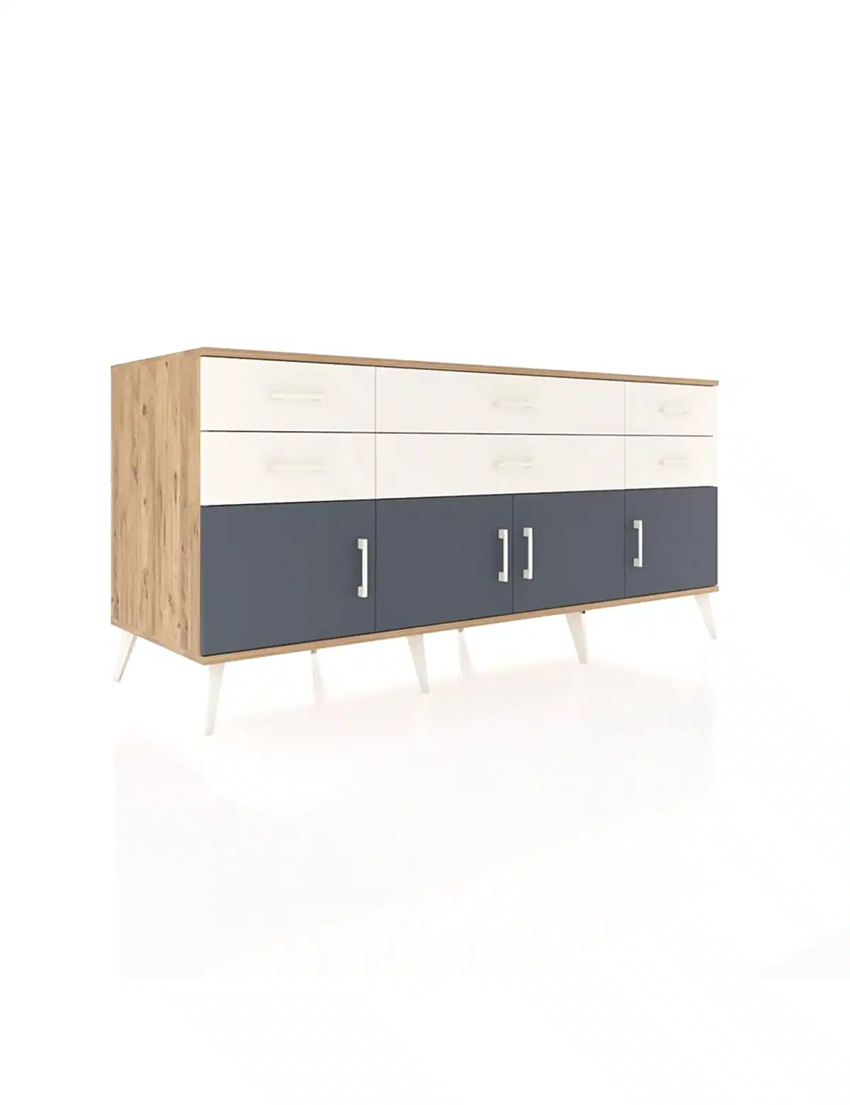 Kronos Konsol 2 Raflı 6 Çekmeceli 4 Kapaklı 176x59x83 - S610M003V25C