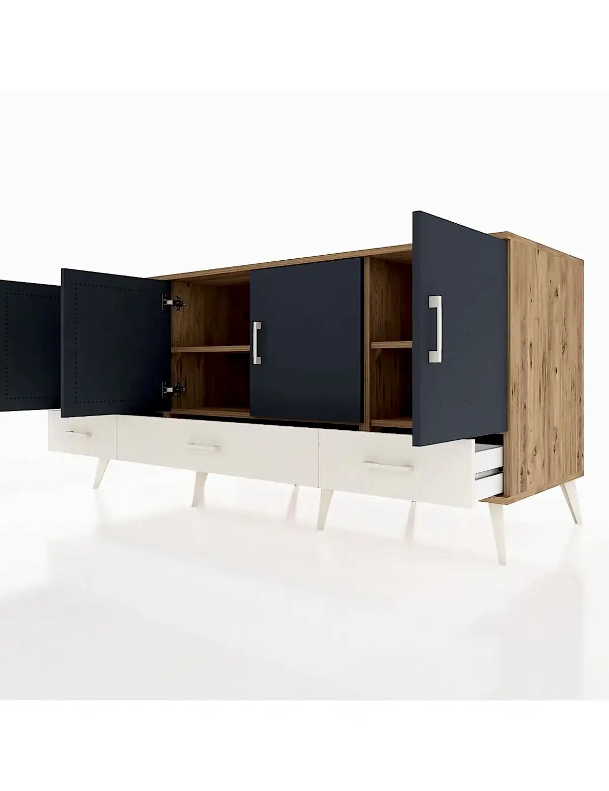 Kronos Konsol 6 Raflı 3 Çekmeceli 4 Kapaklı 176x59x83 - S610M009V25C