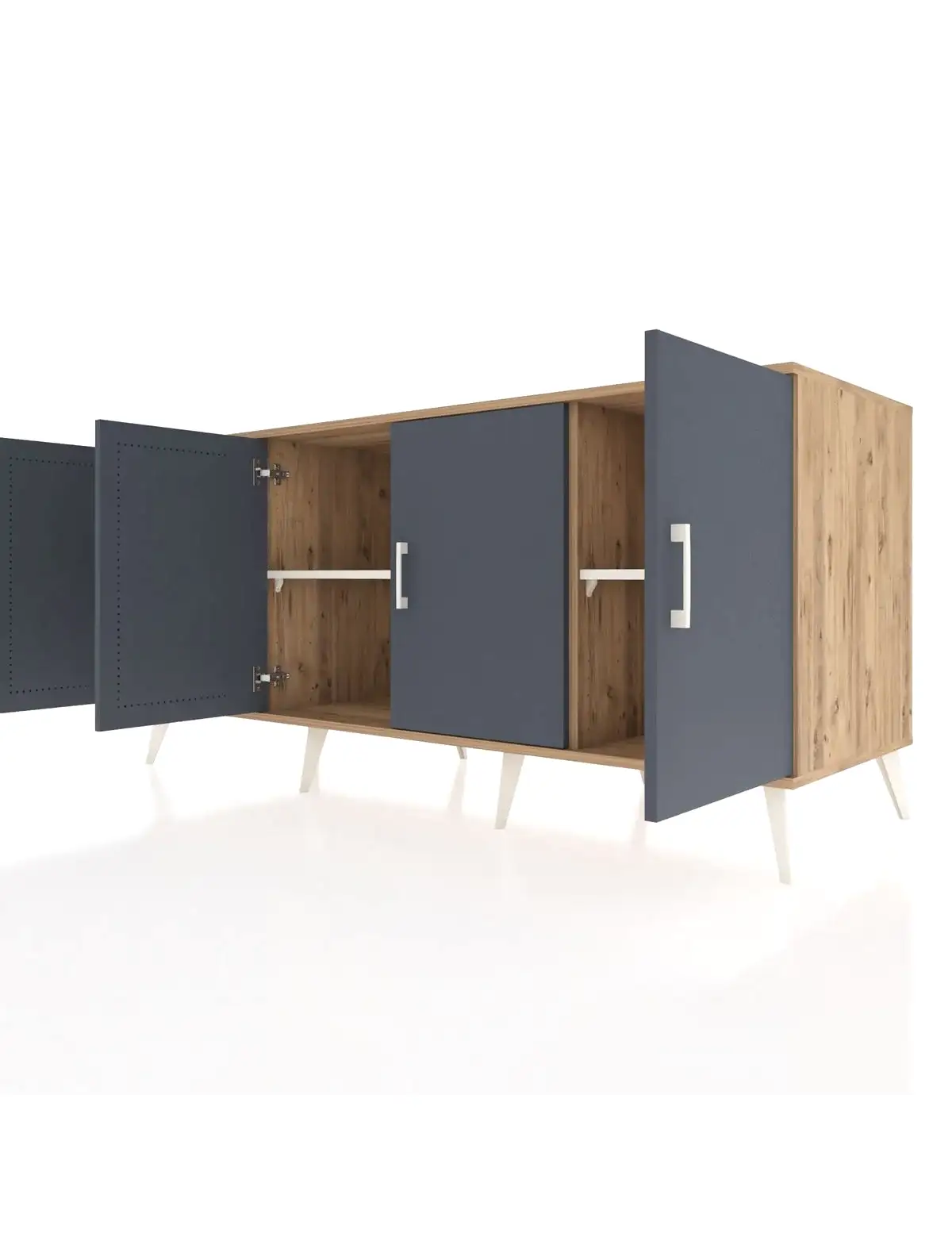 Kronos Konsol 3 Raflı 4 Kapaklı 176x59x83 - S610M011V25C