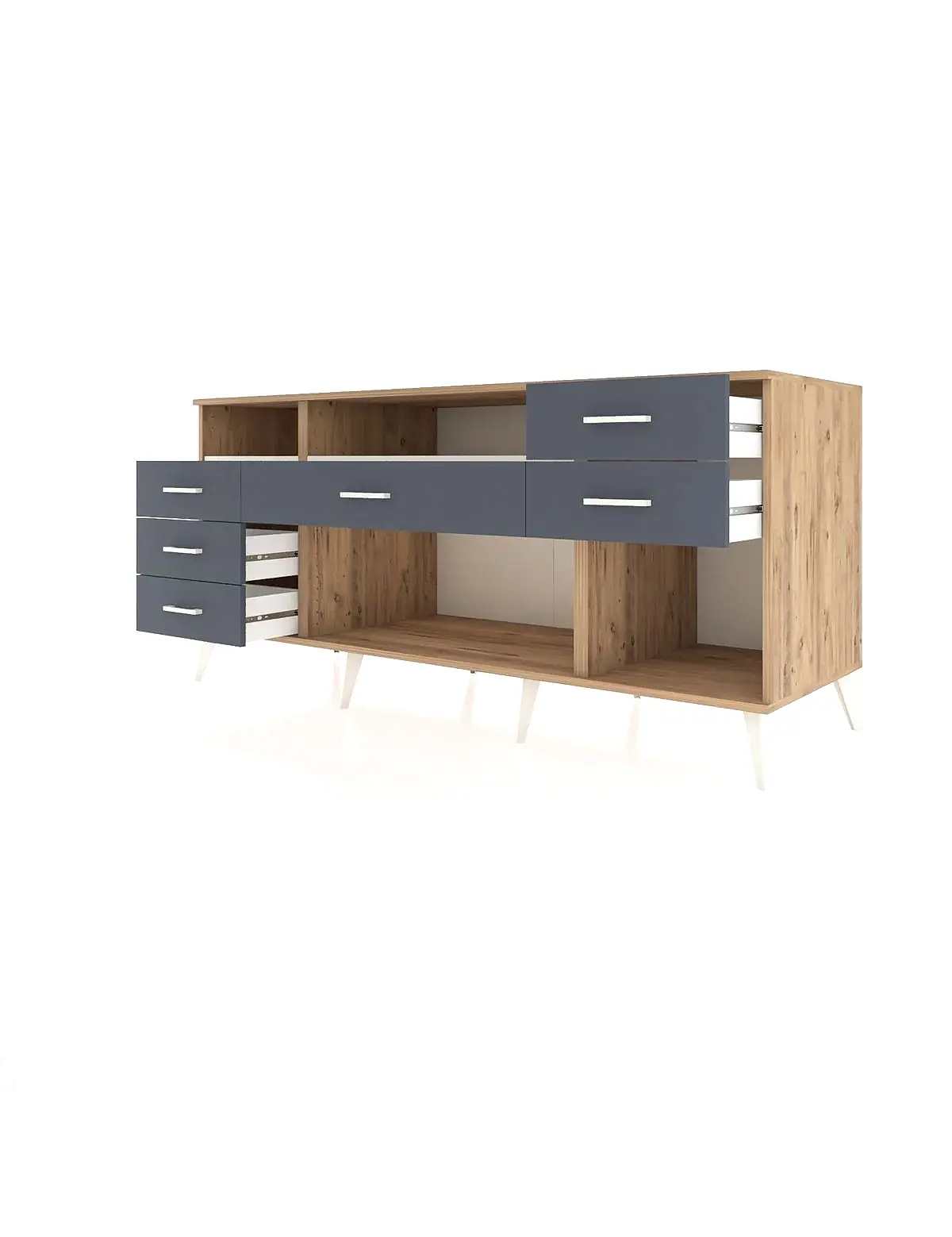 Kronos Konsol 2 Raflı 6 Çekmeceli 176x59x83 - S610M012V23C