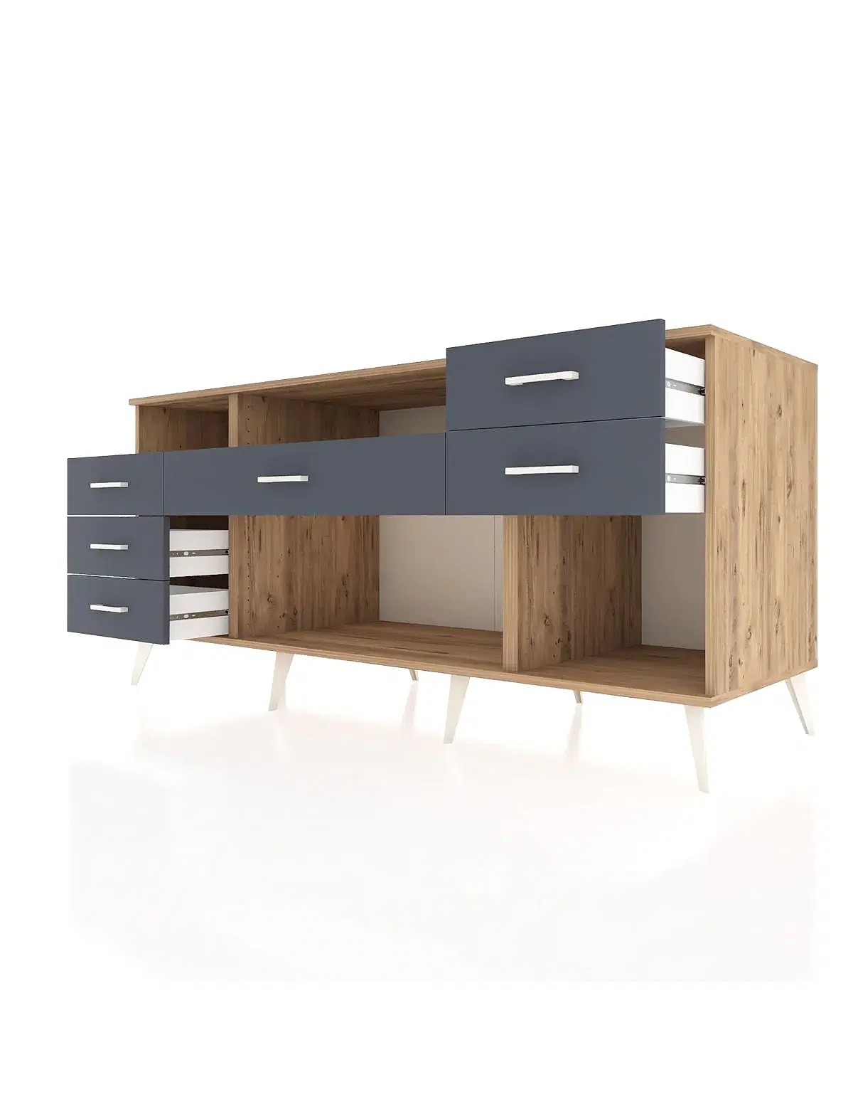 Kronos Konsol 2 Raflı 6 Çekmeceli 176x59x83 - S610M012V23C