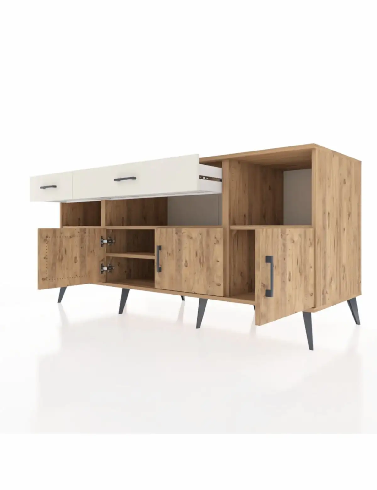 Kronos Konsol 5 Raflı 2 Çekmeceli 3 Kapaklı 176x59x83 - S610M013V19C