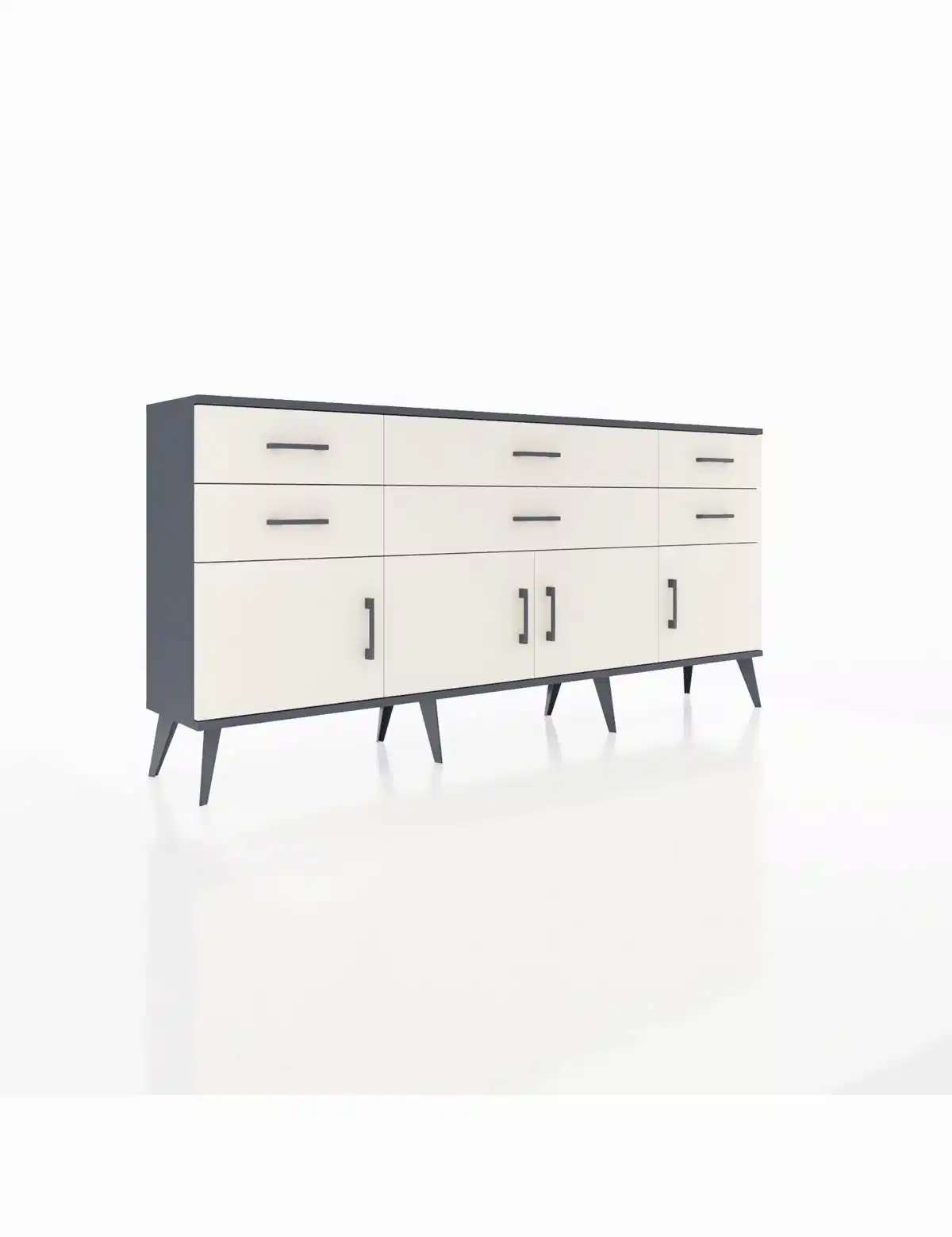 Arges Konsol 2 Raflı 6 Çekmeceli 4 Kapaklı 176x30x83 - S148M003V13A