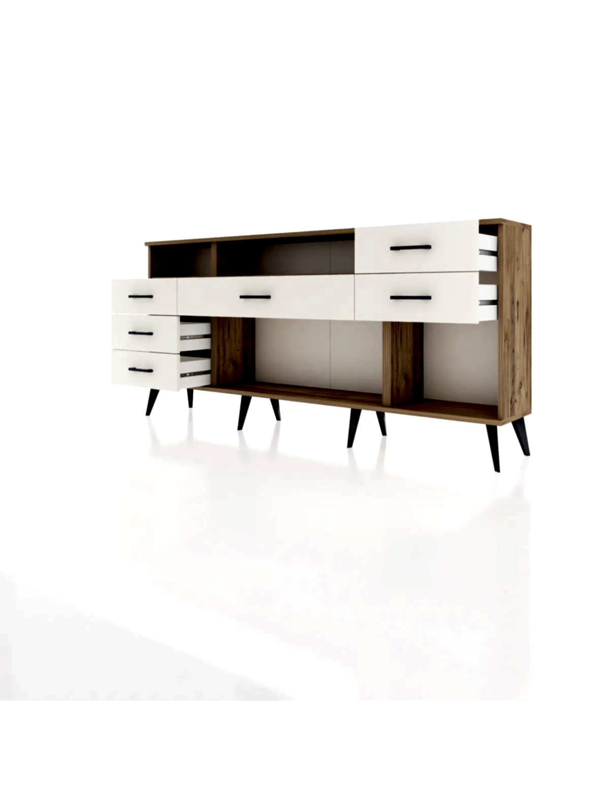 Arges Konsol 2 Raflı 6 Çekmeceli 176x30x83 - S148M012V19A