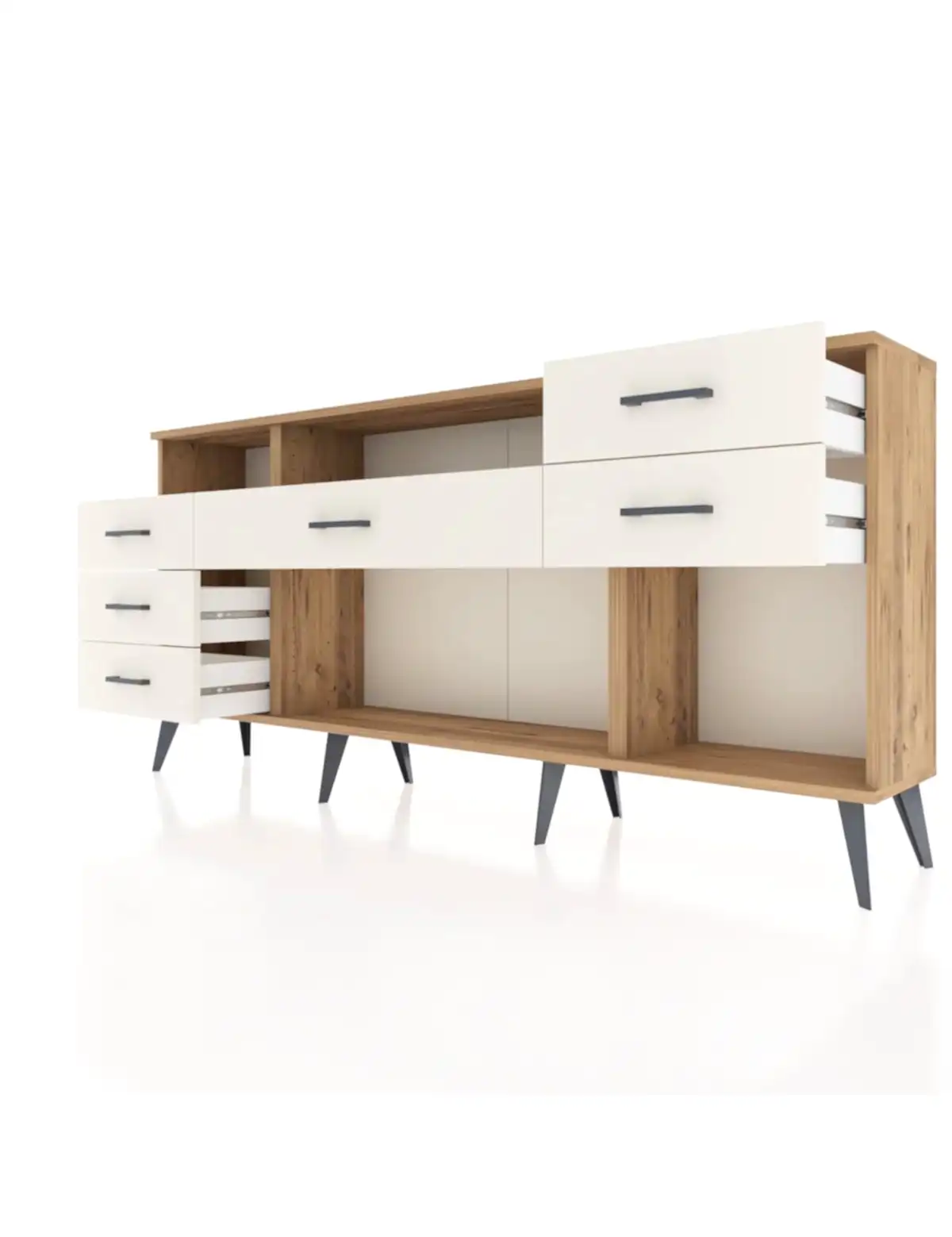 Arges Konsol 2 Raflı 6 Çekmeceli 176x30x83 - S148M012V19A