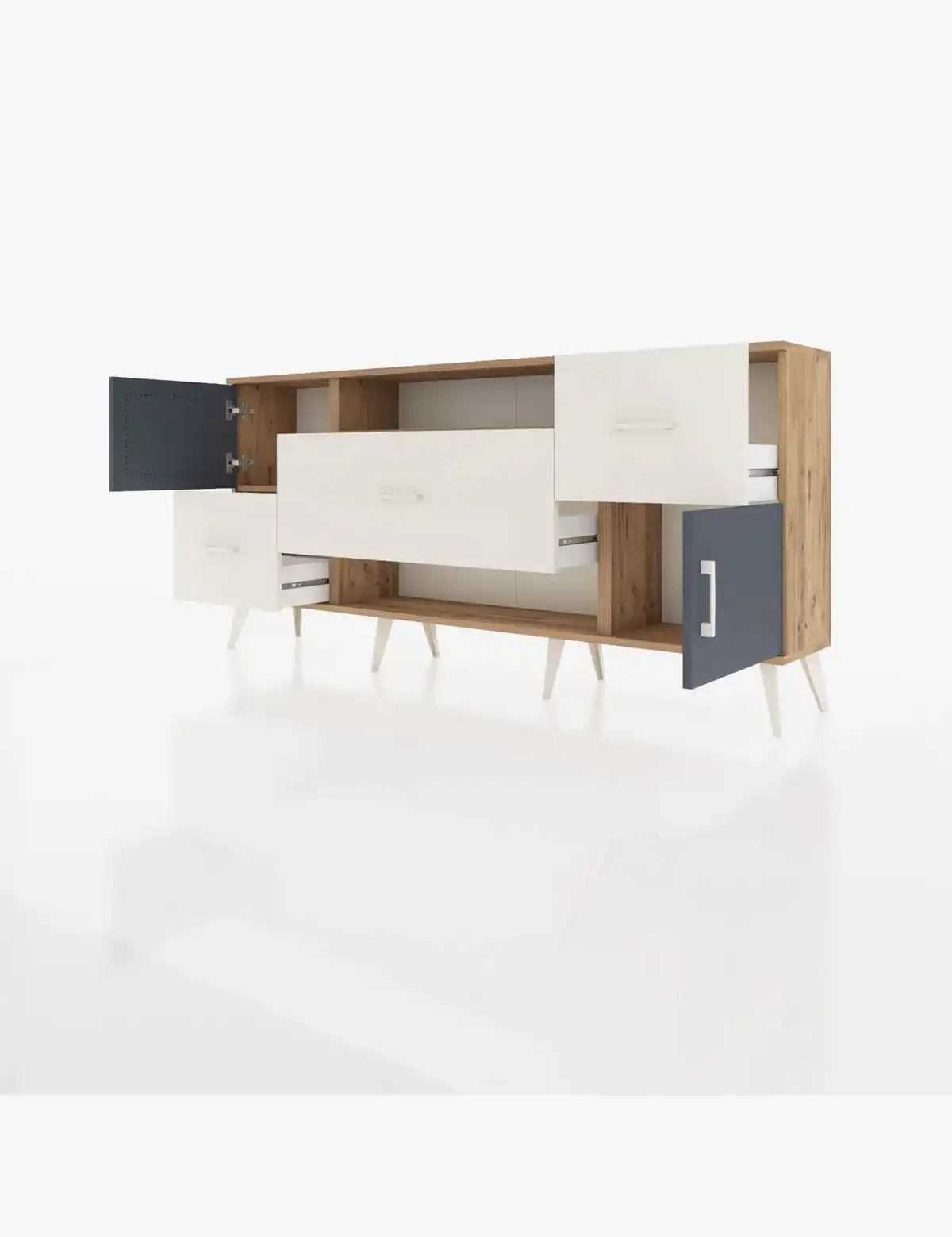 Arges Konsol 2 Raflı 3 Çekmeceli 2 Kapaklı 176x30x83 - S148M020V25A