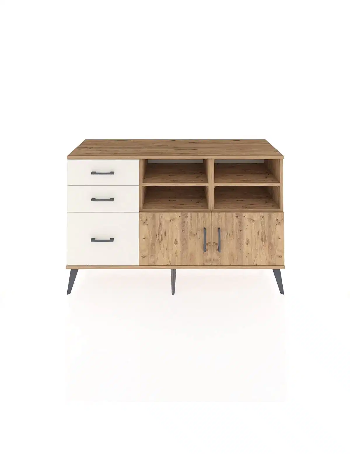 Kronos Konsol 4 Raflı 3 Çekmeceli 2 Kapaklı 132x59x83 - S606M050V19C