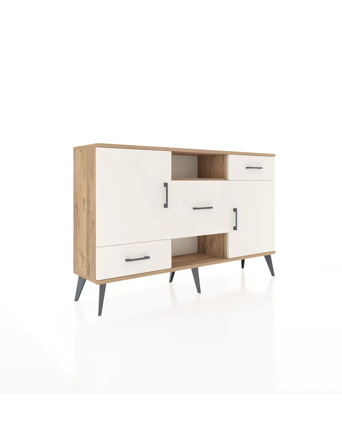 Arges Konsol 4 Raflı 3 Çekmeceli 2 Kapaklı 132x30x83 - S144M002V22A