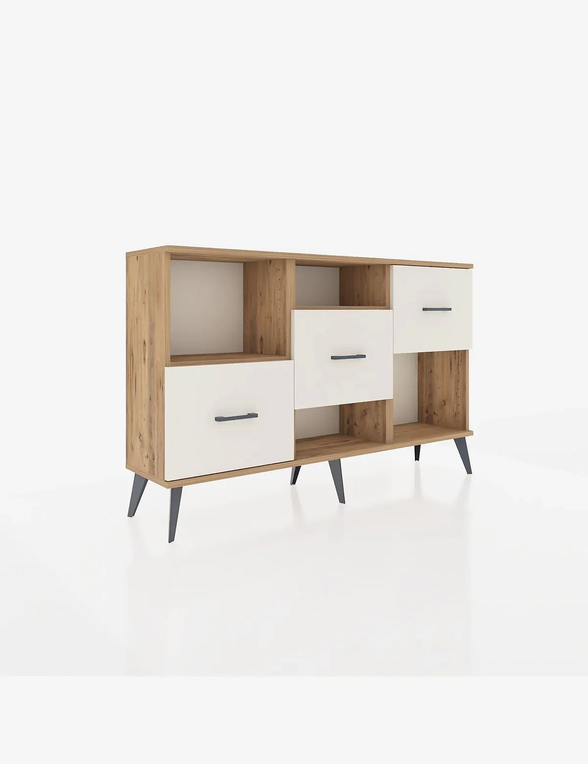 Arges Konsol 2 Raflı 3 Çekmeceli 132x30x83 - S144M005V19A