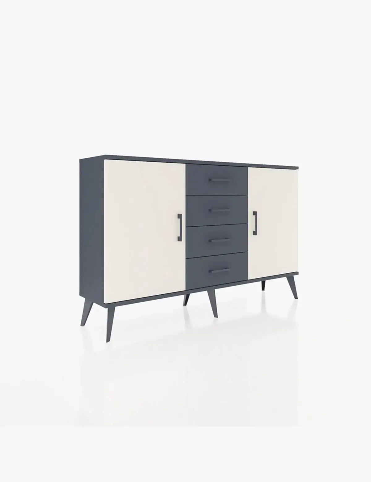 Arges Konsol 4 Raflı 4 Çekmeceli 2 Kapaklı 132x30x83 - S144M017V14A