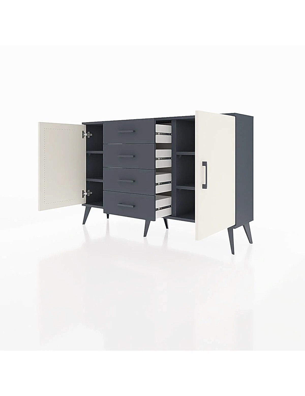 Arges Konsol 4 Raflı 4 Çekmeceli 2 Kapaklı 132x30x83 - S144M017V14A