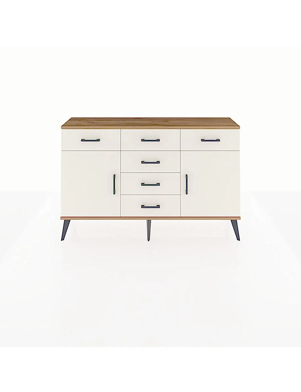 Arges Konsol 2 Raflı 6 Çekmeceli 2 Kapaklı 132x30x83 - S144M020V22A