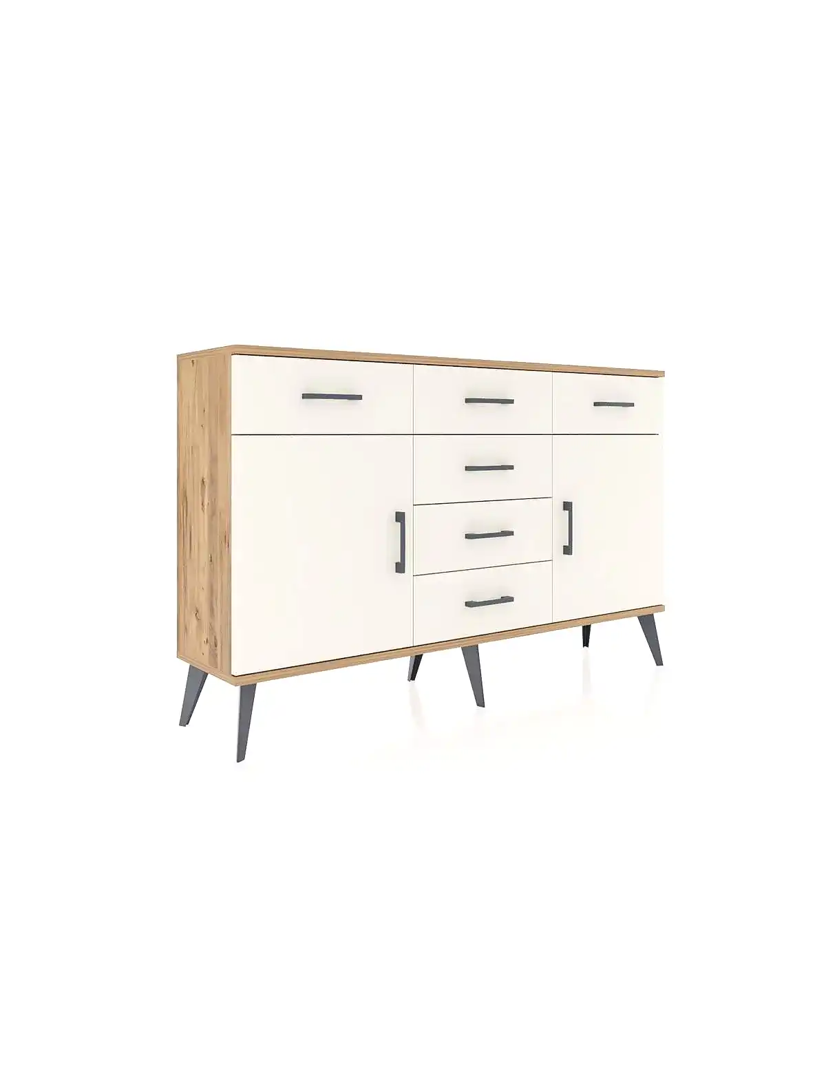 Arges Konsol 2 Raflı 6 Çekmeceli 2 Kapaklı 132x30x83 - S144M020V22A