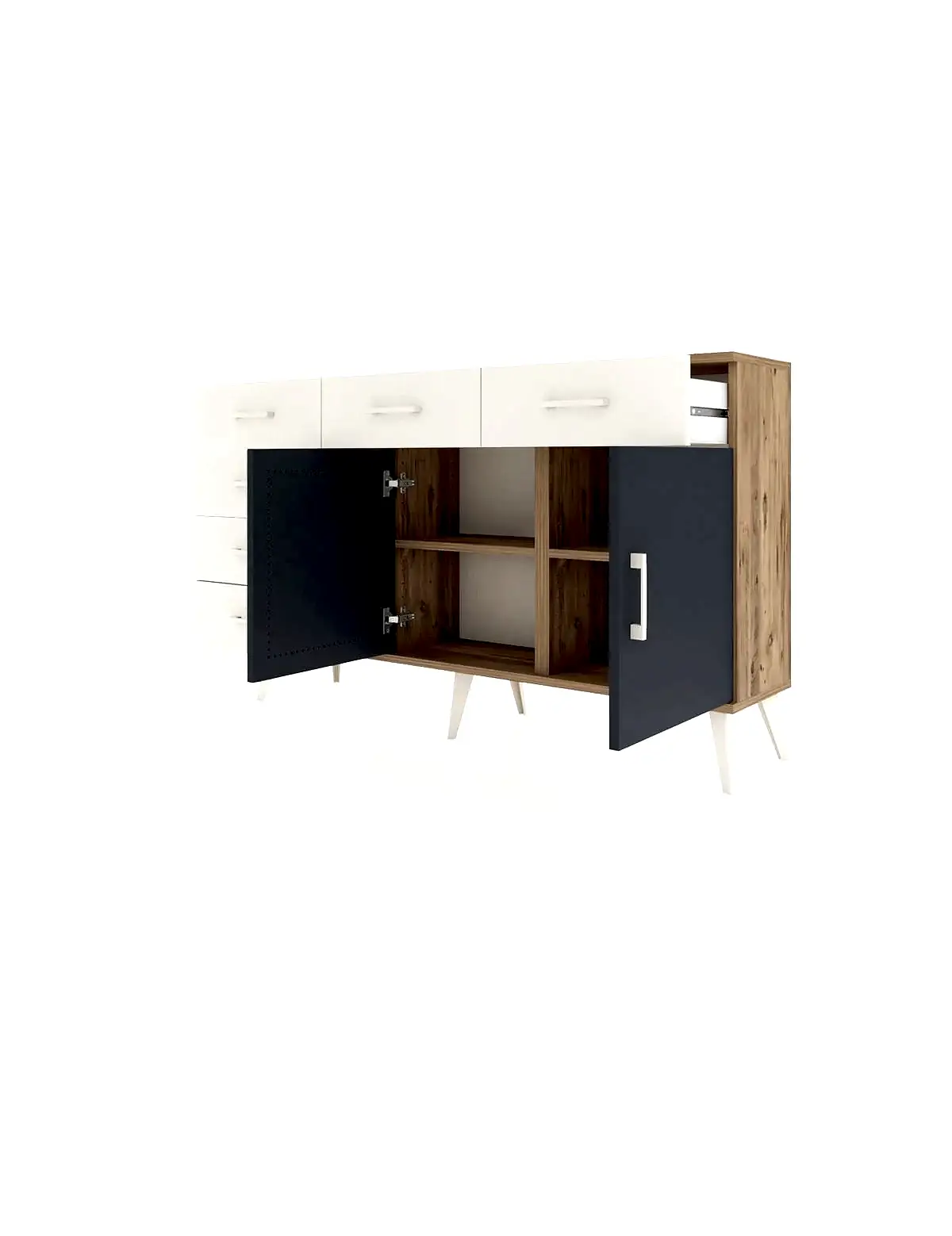 Arges Konsol 2 Raflı 6 Çekmeceli 2 Kapaklı 132x30x83 - S144M028V25A