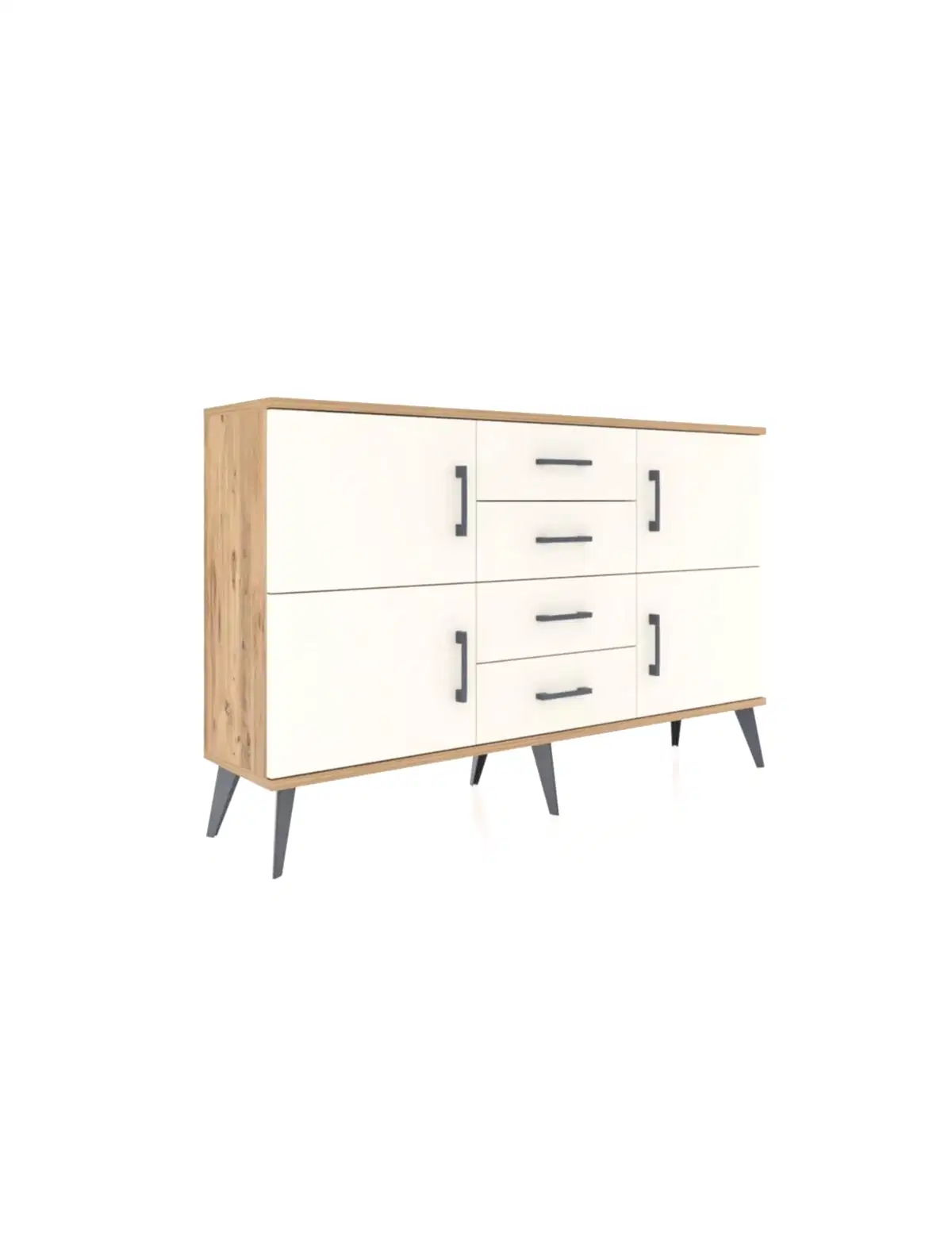 Arges Konsol 2 Raflı 4 Çekmeceli 4 Kapaklı 132x30x83 - S144M033V22A